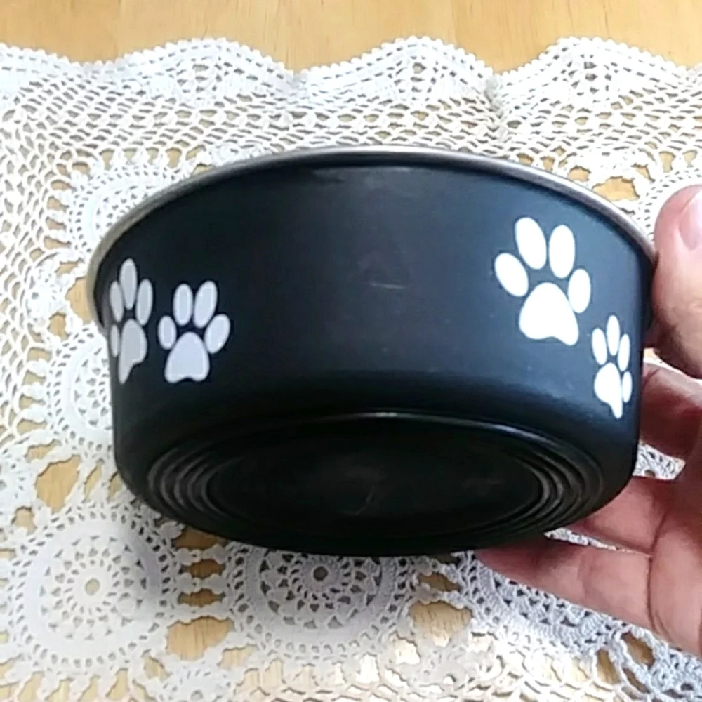 Loving Pets Bella Bowls stainless Paw Prints Bowl Small